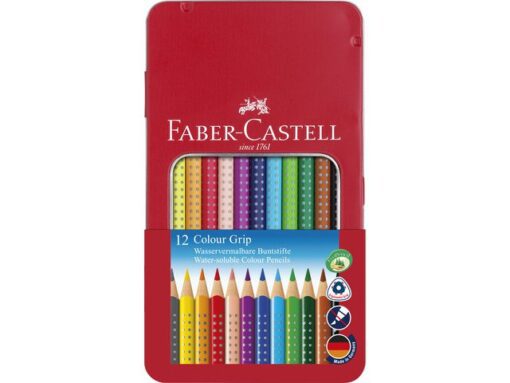Faber Castell Kleurpotlood Faber-Castell Colour Grip 2001 metalen etui a  12 stuks
