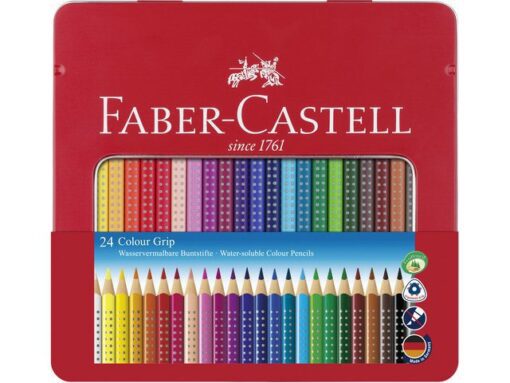 Faber Castell Kleurpotlood Faber-Castell Grip 2001 metalen etui a 24 stuks