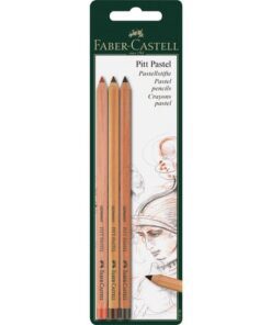 Faber Castell Pastelpotlood Faber-Castell Pitt 3 stuks op blister