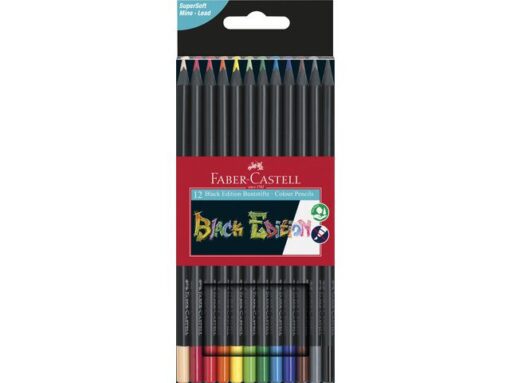 Faber Castell Kleurpotloden Faber-Castell Black Edition in kartonnen etui á 12 stuks