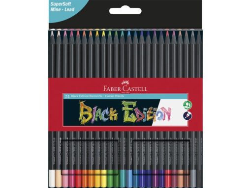 Faber Castell Kleurpotloden Faber-Castell Black Edition in kartonnen etui á 24 stuks