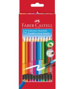 Faber Castell Kleurpotlood Faber-Castell uitgumbaar etui à 12 stuks