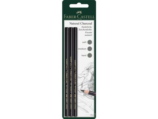 Faber Castell Houtskool Faber-Castell Pitt Monochrome 3 stuks op blister