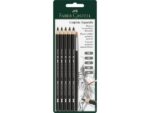 Faber Castell Aquarelpotlood Faber-Castell Graphite blister 5 stuks +     penseel
