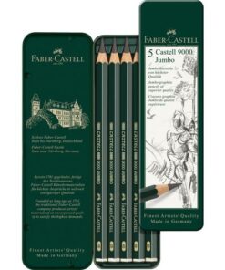 Faber Castell Potlood Faber-Castell 9000 Jumbo etui met 5 stuks