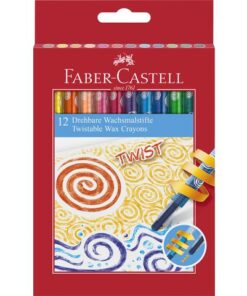 Faber Castell Waskrijt Faber-Castell draaibaar 12 stuks