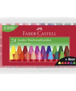 Faber Castell Waskrijt Faber-Castell Jumbo in opbergbox á 24 stuks