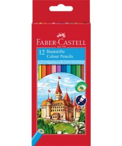 Faber Castell Kleurpotloden Faber-Castell zeskantig in kartonnen etui a   12st.