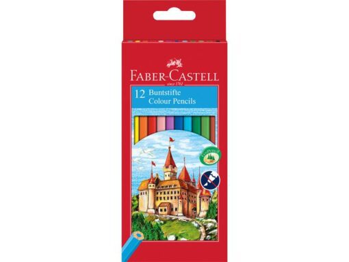 Faber Castell Kleurpotloden Faber-Castell zeskantig in kartonnen etui a   12st.