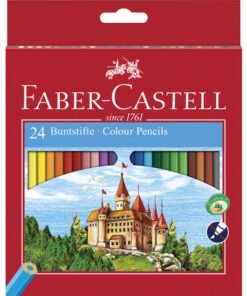 Faber Castell Kleurpotloden Faber-Castell zeskantig in kartonnen etui a   24st.