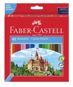 Faber Castell Kleurpotlood Faber-Castell Castle zeskantig karton etui met 48 stuks