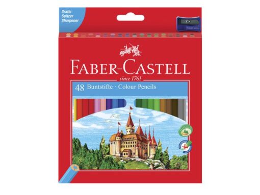 Faber Castell Kleurpotlood Faber-Castell Castle zeskantig karton etui met 48 stuks