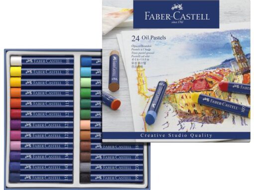 Faber Castell Oliepastels Faber-Castell Creative Studio etui a 24 stuks.