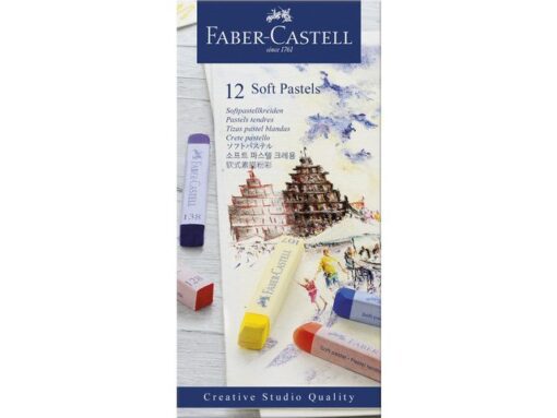 Faber Castell Pastelkrijt Faber-Castell Creative Studio Softpastel 12     delig etui