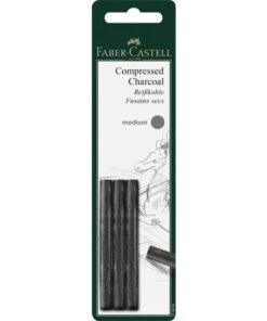 Faber Castell Houtskool Faber-Castell Pitt Monochrome geperst M 3 stuks   blister