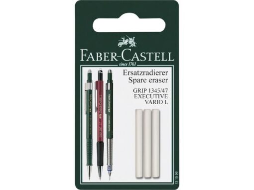 Faber Castell Reservegum Faber-Castell GRIP 1345/1347/Vario L 3 stuks op  blister