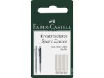 Faber Castell Reservegum Faber-Castell voor GRIP 2011/2010/Apollo blister a 3 stuks