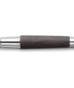 Faber Castell rollerball Faber-Castell E-motion perenhout chroom/zwart
