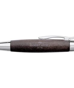 Faber Castell balpen Faber-Castell E-motion perenhout/chroom zwart