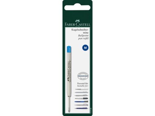 Faber Castell Vulling Faber-Castell Hexo balpen, M, Blauw op blisterkaart