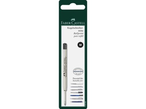 Faber Castell Vulling Faber-Castell Hexo balpen, M, Zwart op blisterkaart