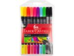 Faber Castell viltstiften Faber-Castell Duo neon kleuren in etui a 10 stuks