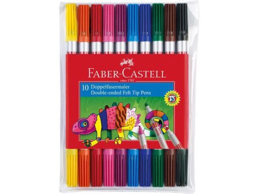 Viltstiften Faber Castell Duo etui met 10 stuks