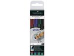 Faber Castell Marker Faber-Castell Multimark permanent F etui met 4 stuks
