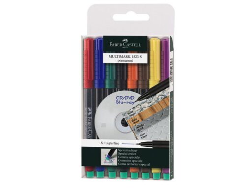 Faber Castell Marker Faber-Castell Multimark permanent S 8-delig etui