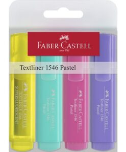 Faber Castell tekstmarker Faber-Castell 1546 etui met 4 stuks assorti