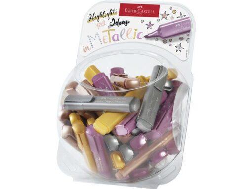 Faber Castell Tekstmarker Faber-Castel Metallic in display á 80 stuks