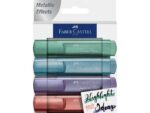 Faber Castell Tekstmarker Faber-Castell metallic etui 4 delig