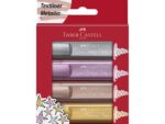 Faber Castell Tekstmarker Faber-Castell Metallic etui á 4 stuks