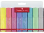 Faber Castell tekstmarker Faber-Castell 1546 etui met 8 stuks assorti     pastel