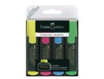 Faber Castell tekstmarker Faber-Castell 48 neon 4-delig etui