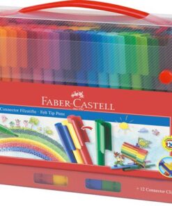 Faber Castell viltstiften Faber-Castell Connector koffer viltstiften 60   stuks