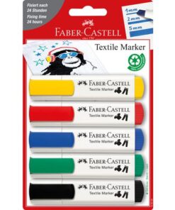 Faber Castell Textielmarkers Faber-Castell 5 stuks