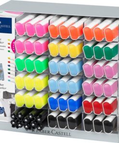 Faber Castell Textielmarker Faber-Castell display POS 110 stuks en 10     stuks wasmarkers