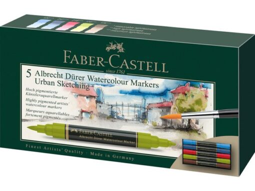Faber Castell Aquarel marker Faber-Castell Albrecht Dürer, doos á 5 stuks Urban Sketching