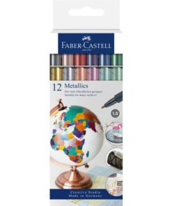 Faber Castell Marker Faber-Castell Metallic kleur assorti 12 stuks in etui
