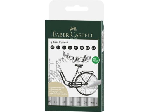 Faber Castell Tekenpen 8 st. diverse lijnbreedtes