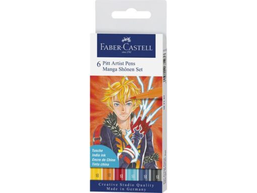 Faber Castell Tekenstift Faber-Castell Pitt Artist Pen Manga 6-delig etui Shônen