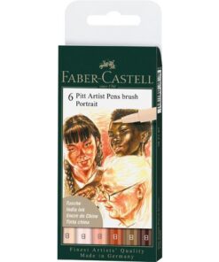 Faber Castell Tekenstift Faber-Castell Pen Brush "Portret" etui á 6 stuks