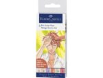 Faber Castell Tekenstift Faber-Castell Pitt Artist Pen Manga 6-delig etui Kaoiro