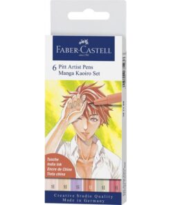 Faber Castell Tekenstift Faber-Castell Pitt Artist Pen Manga 6-delig etui Kaoiro