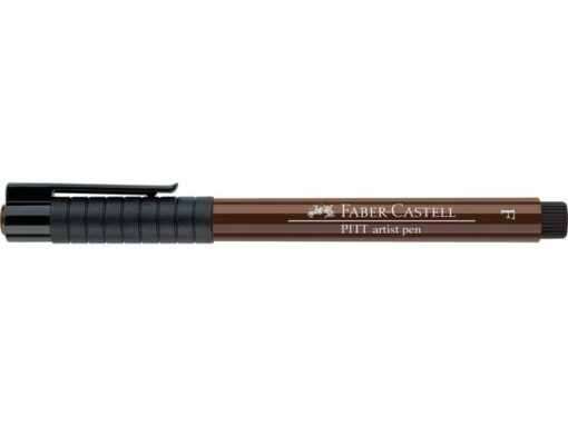 Faber Castell Tekenstift Faber-Castell Pitt Artist Pen F donker sepia