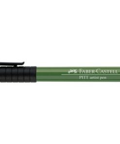 Faber Castell Tekenstift Faber-Castell Pitt Artist Pen Brush 167          permanent olijfgroen