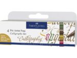 Faber Castell Tekenstift Faber-Castell Pitt Artist Pen kalligrafieset van 4st