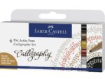 Faber Castell Tekenstift Faber-Castell Pitt Artist Pen kalligrafieset 6x