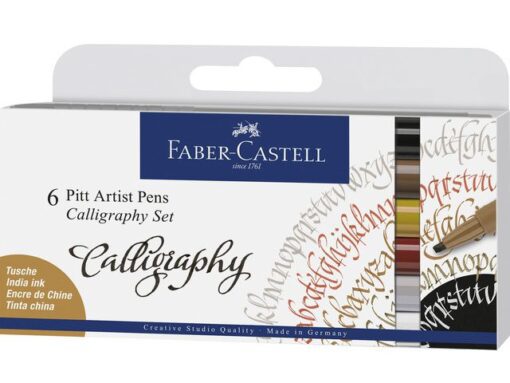 Faber Castell Tekenstift Faber-Castell Pitt Artist Pen kalligrafieset 6x